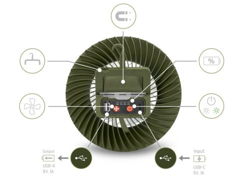 Delphin Ventix Ventilátor világítással 7W/4400mAh