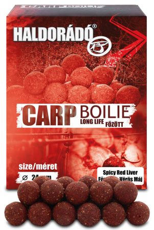 Haldorádó Carp Boilie Long Life 24 mm - Fűszeres Vörös Máj